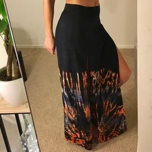 Blue Life  2 Slit Tie Dye Skirt Size XS